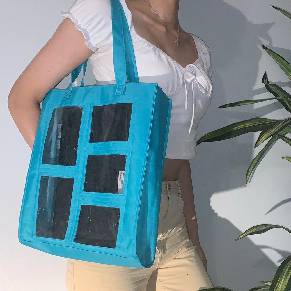vintage photo slot tote bag